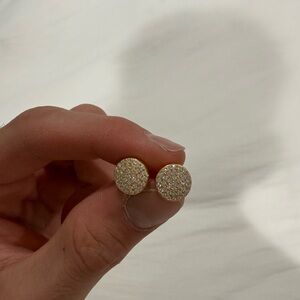 Gold and Silver Stud Earrings